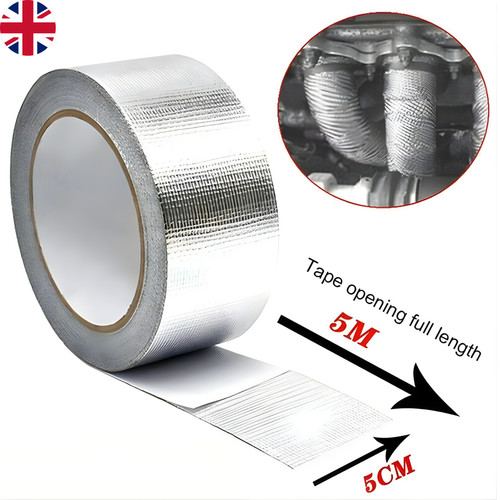 Silver exhaust heat wrap - silver,