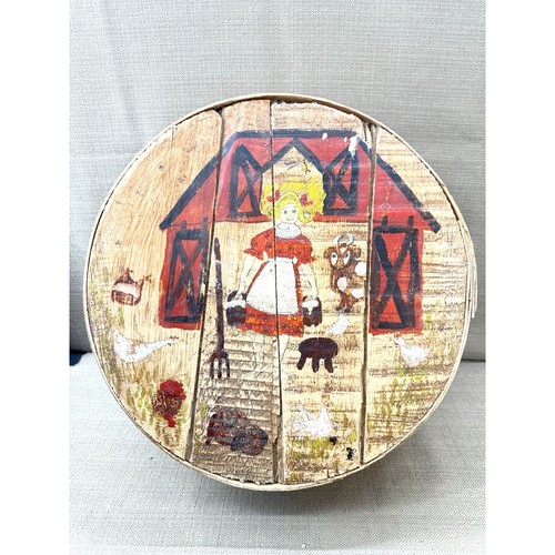 Primitive hand painted - hand, wooden