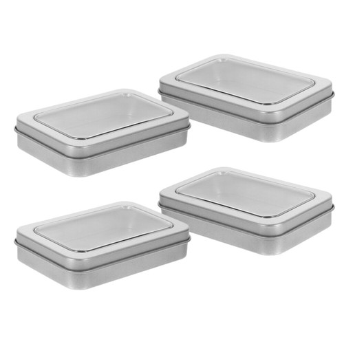 Pcs empty cookie tins - 4, card