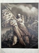 Joseph Louis Hippolyte Bellangé, Wounded Flag Bearers, Coloured Litho 1823