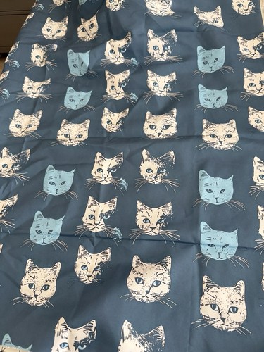 Cat face fabric - cat,