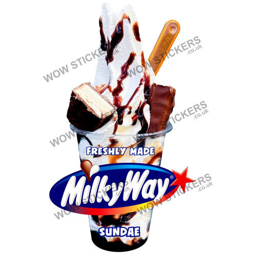Ice cream van sticker - , milky