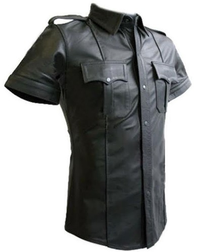 Mens leather police uniform - mens,