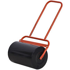 Outsunny Red Handle Steel Heavy Duty Easy-Turn Grass Flattening Lawn Roller