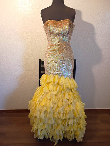 Sherri hill yellow - dress, prom