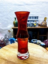 Red Art Glass Bud Vase