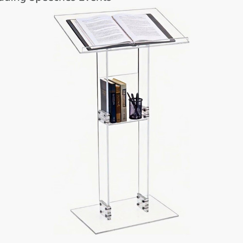 Clear acrylic podium lectern - clear,