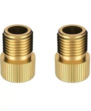 2 PRESTA TO SCHRADER BRASS ADAPTOR BICYCLE VALVE CONVERTER BIKE PUMP* CONNECTOR"