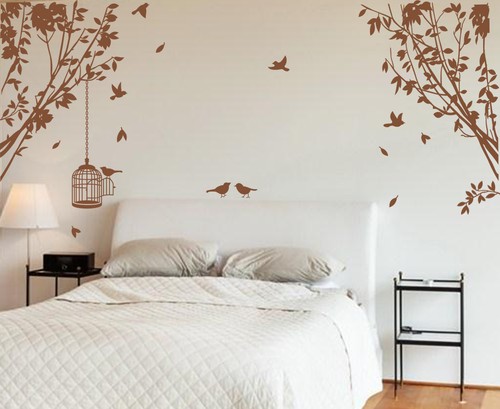Large side tree sticker birds - side,