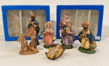Vintage Italian Nativity Scene Figures Christmas Manger Scene with 6 Figures