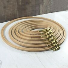 Nurge Wooden Embroidery Hoop Cross Stitch Beech Wood Ring in 8 Sizes 8mm Depth