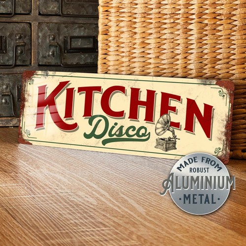Kitchen disco metal sign - kitchen,