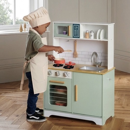 Wooden play kitchen childs