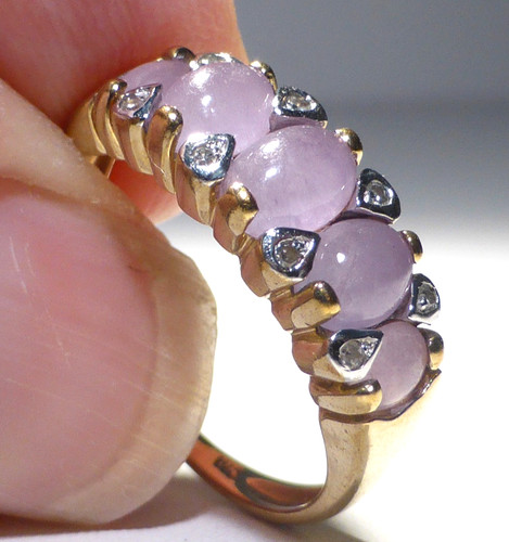 9ct gold ring lavender - ring, jade