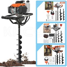 52/68/72 CC Petrol Post Hole Borer Fence Earth Auger Digger + 3 Bits + Extension