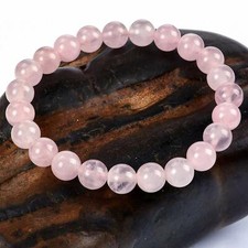 Rose Quartz Natural & Original Bracelet Ladies Chakra Fertility ,Love Attraction