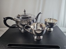 Harrods Silver Plated Tea Pot Milk Sugar Set