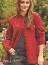 2021 LADIES ARAN EASYKNIT CARDIGAN 32-46" Vintage Knitting Pattern COPY