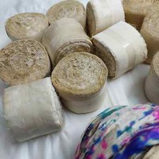 2" 100g White Recycled Sari