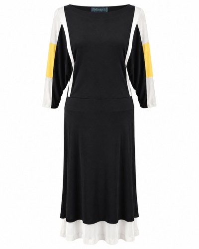 Vintage black white yellow - white,
