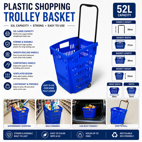 Plastic shopping trolley - 1,