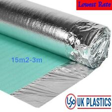 3mm Comfort Silver Acoustic Foil Underlay For Wood & & Laminate Flooring 15m2