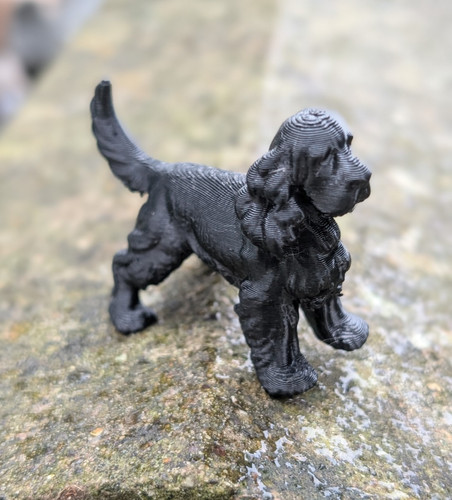 Black cocker spaniel - , sculpture
