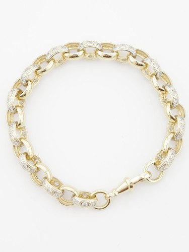 Gold belcher bracelet 9ct - gold,