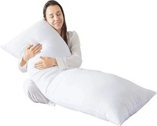 Bolster Pillow (no case) Non-Allergenic Orthopedic Long, Pillow for Side-Sleeper
