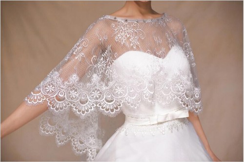 Ivory lace wedding - ivory, dress