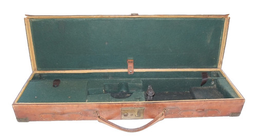 Leather gun case - case, 28"