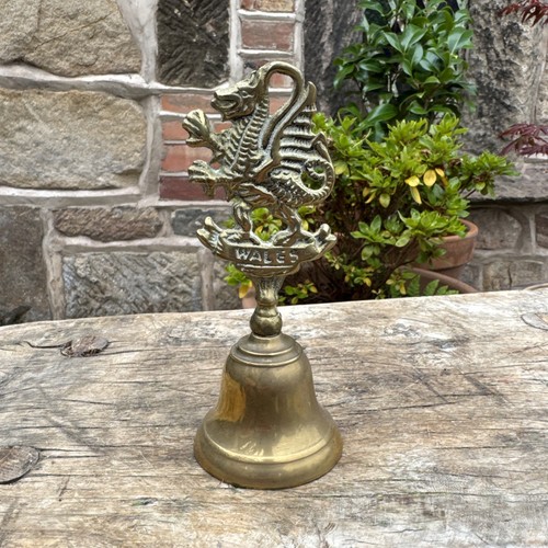 Vintage brass small bell wales - vintage,