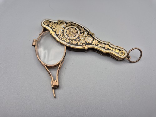 Antique gilt metal folding - gilt,
