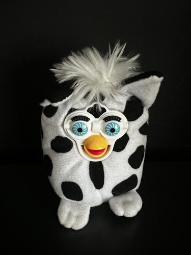 Vintage cow print furby - cow,
