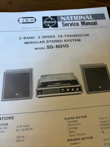 8010 national panasonic - ss-8010,