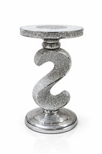 Silver venetian mirrored table - silver,