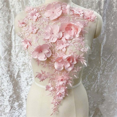 Flower embroidery bridal - 3d,