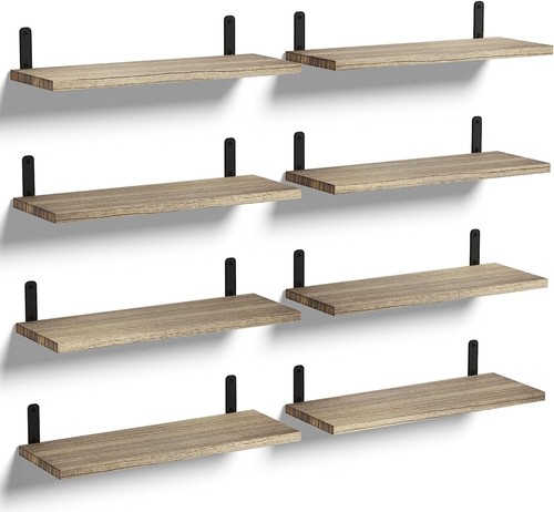 Shelves wood wall - wood, mounted
