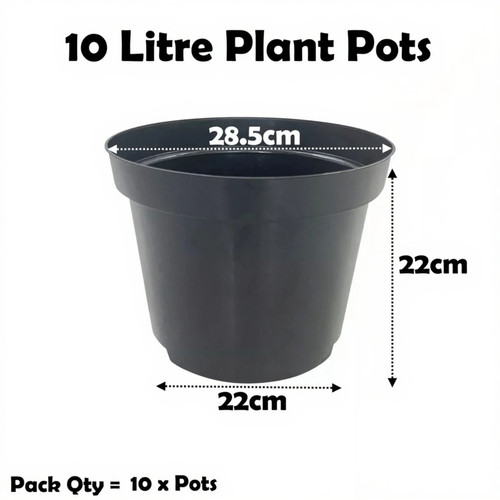 Litre black plant pots - litre,