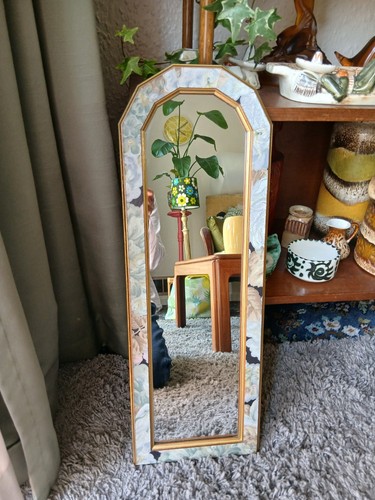 Vintage octagon wall mirror - octagon,