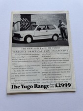 Original Vintage 1986 Yugo
