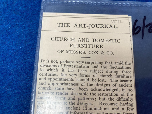 Cox church furniture 1872 - church,