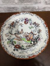 Antique ASHWORTH BROS Hanley Victorian lipped bowl dish GC 10.5" A436