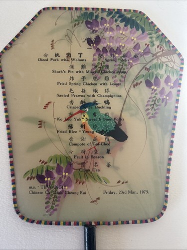 Vintage chinese silk fan - chinese,
