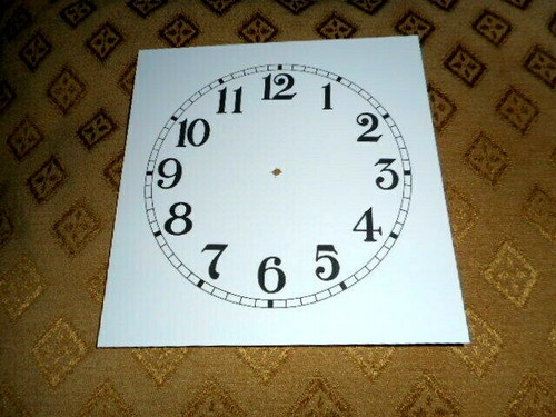 Clock dial face paper card - face,