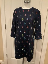 Ted Baker Navy Blue Shift Fly Lure Wandle Dress, Size Medium (3)