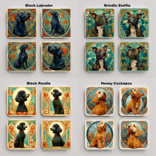 Set coasters art - set,