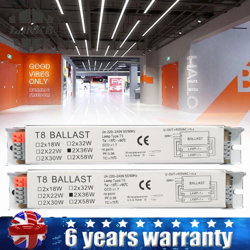 220 240v 2x36w wide - 1/4x,