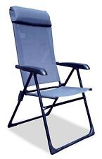 Quest Hygrove Blue Lightweight Folding 4 Position Recliner Textilene Chair