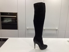 Topshop black genuine suede